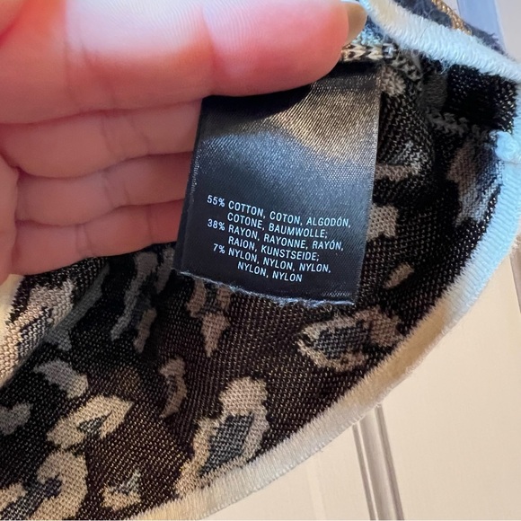 #73 ANTHROPOLOGIE FIELD & FLOWER NAOMI LEOPARD MOCK NECK SWEATER TOP $98 - Picture 4 of 5